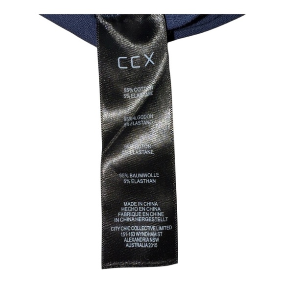 CITY CHIC CCX Relax Me Stretch Cotton Hoodie Dress - Women’s Plus 16W Navy - Picture 12 of 14